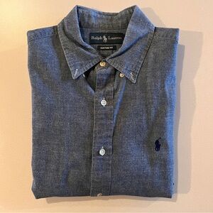 Polo Ralph Lauren Men’s Button Down - Blue Knit